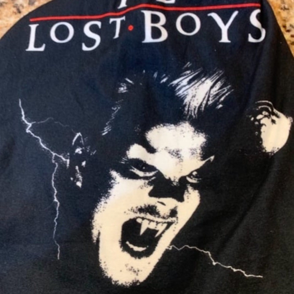 Black W/Design “The Lost Boys” Sleep All Day 80's Horror Slasher Vampires Beanie - Picture 3 of 3